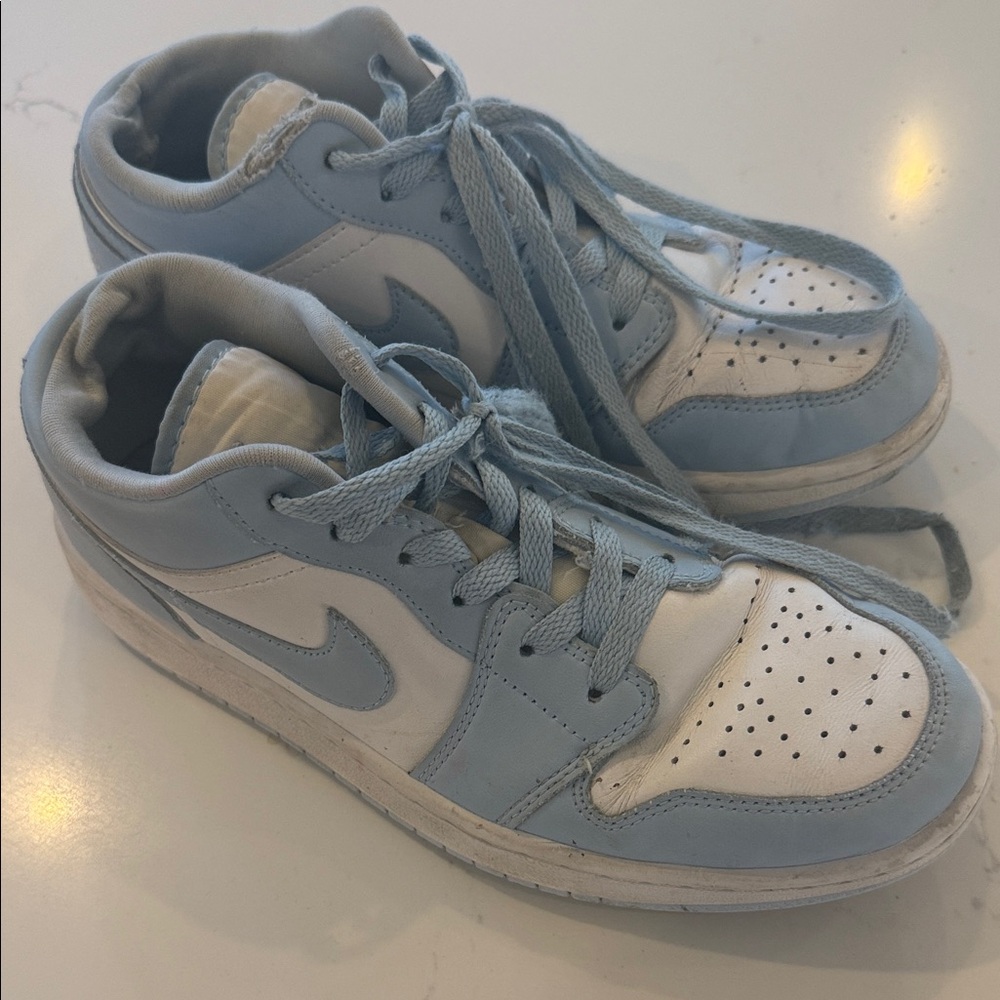 Nike Women's Sky Blue and White Sneakers